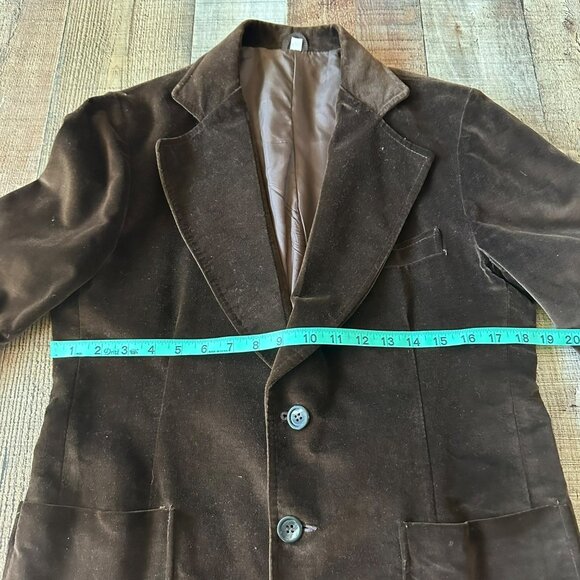 Vintage Danny's Men's Brown Velvet Blazer Jacket Size 40 - Picture 2 of 9